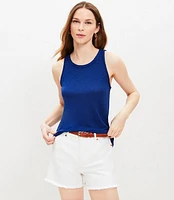 Rope Trim Racerback Tank Top