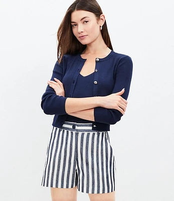 Riviera Shorts in Striped Texture