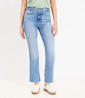 Petite Flap Coin Pocket High Rise Kick Crop Jeans in Luxe Medium Wash