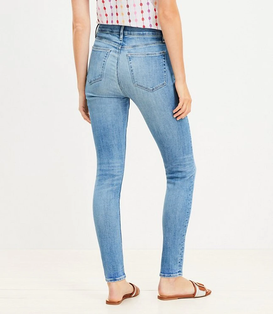 Double Shank High Rise Skinny Jeans in Luxe Medium Wash