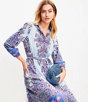 Petite Paisley Midi Shirtdress