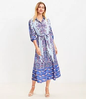 Petite Paisley Midi Shirtdress