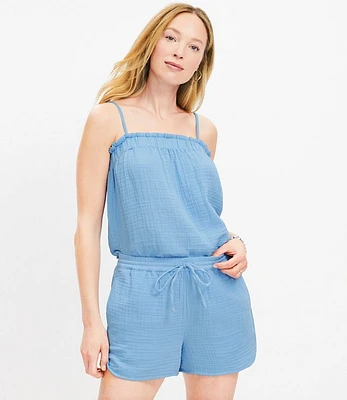 LOFT Beach Triple Cloth Drawstring Shorts
