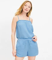 LOFT Beach Triple Cloth Drawstring Shorts
