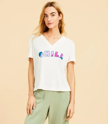 Lou & Grey Chill Soft Jersey V-Neck Tee