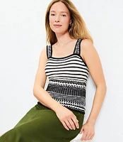 Stitchy Strappy Sweater Tank Top