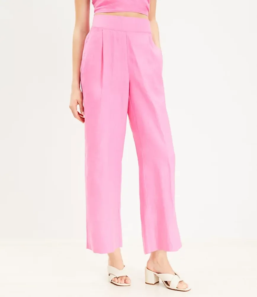 LOFT Beach Wide Leg Linen Pants