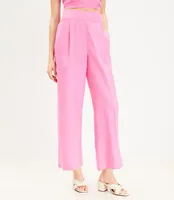 LOFT Beach Wide Leg Linen Pants