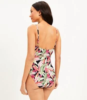 LOFT Beach Belted One Piece Swimsuit