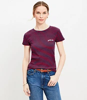 Yacht Club Stripe Ribbed Tee