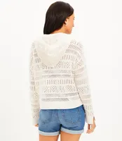 LOFT Beach Crochet Hoodie