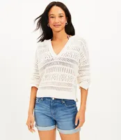 LOFT Beach Crochet Hoodie