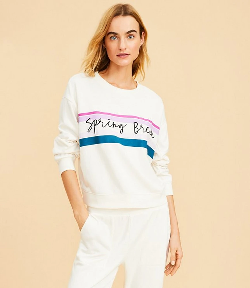 Petite Lou & Grey Spring Break Cozy Cotton Terry Sweatshirt