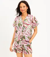 LOFT Beach Palm Linen Shirt