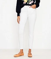 Tall Frayed High Rise Skinny Jeans White