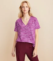 Lou & Grey Spacedye Soft Jersey V-Neck Tee