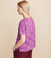 Lou & Grey Spacedye Soft Jersey V-Neck Tee