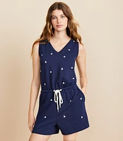 Lou & Grey Star Cozy Cotton Terry V-Neck Romper