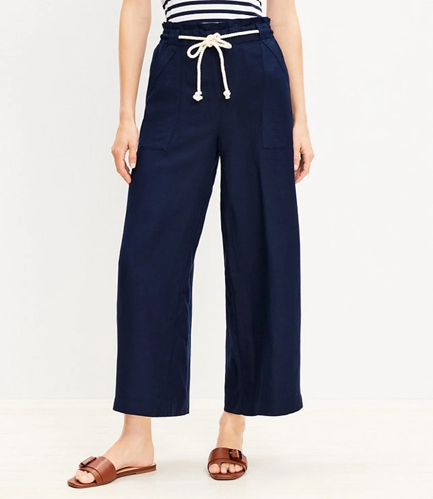 Tall Breezy Wide Leg Pants Linen Blend