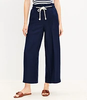 Tall Breezy Wide Leg Pants Linen Blend