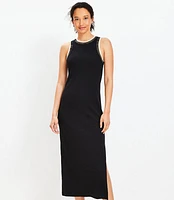 Petite Crochet Ribbed Maxi Dress