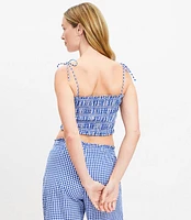 LOFT Beach Smocked Tie Strap Top