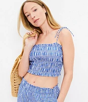 LOFT Beach Smocked Tie Strap Top