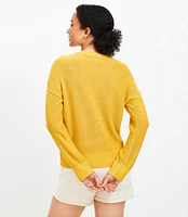 Textured Stitch Henley Sweater