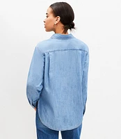 Petite Chambray Relaxed Pocket Shirt