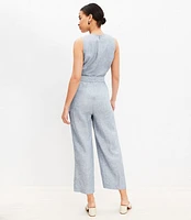 Petite Chambray Linen Jumpsuit