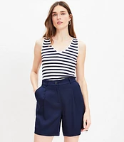 Pleated Shorts Emory with 7 Inch Inseam