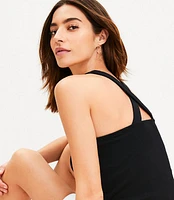 Ribbed Cross Strap Tank Top