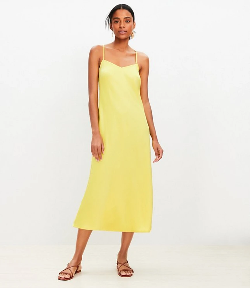 Petite Bias Midi Slip Dress