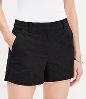 Riviera Shorts Palm Eyelet