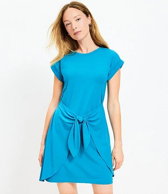 Petite Sarong Mini Tee Dress