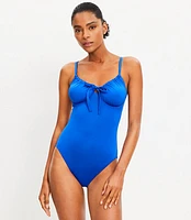 LOFT Beach Front Tie Keyhole One Piece Swimsuit