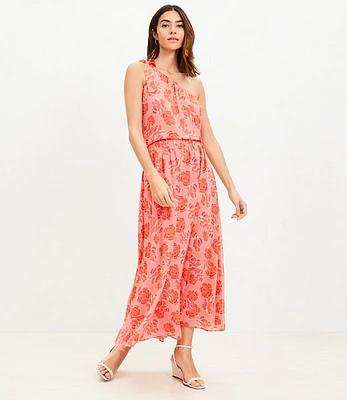 Petite Textured Floral Pull On Maxi Skirt