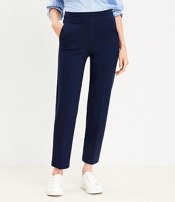 Petite Pull On Straight Pants Ponte