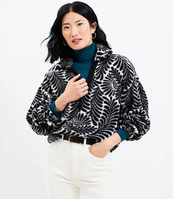 Fern Collared Cozy Sherpa Sweatshirt