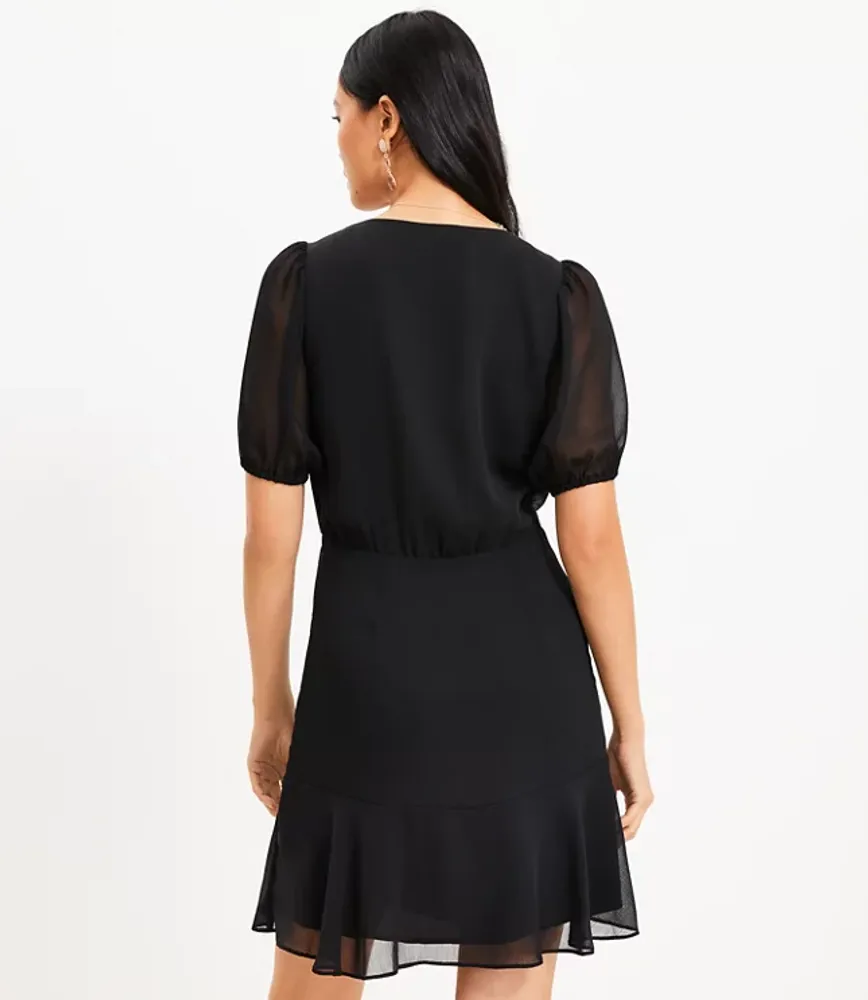 Side Ruched Flare Dress