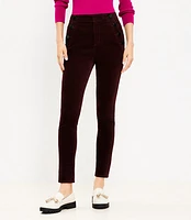 Petite Curvy Mariner Skinny Pants in Velvet