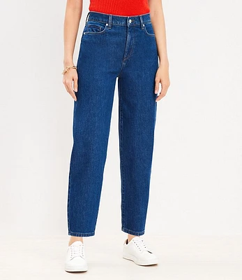 Tall High Rise Barrel Jeans Dark Wash