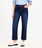 Tall High Rise Straight Jeans Clean Dark Wash