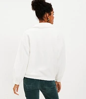 Collared Cozy Sherpa Sweatshirt