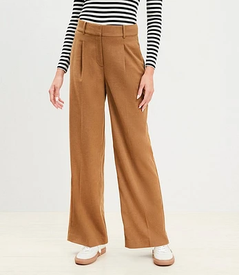 Curvy Peyton Trouser Pants Heathered Brushed Flannel