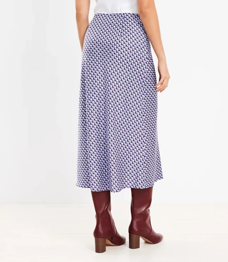 Petite Geo Bias Midi Skirt