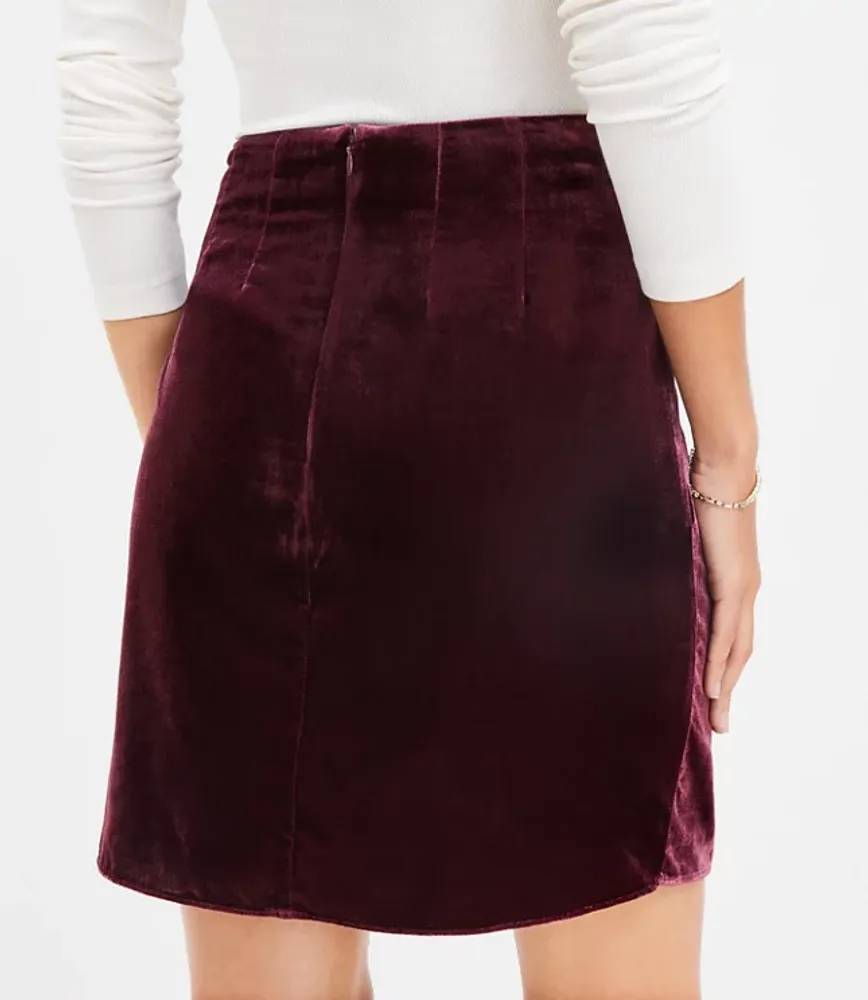 Velvet Twist Shift Skirt