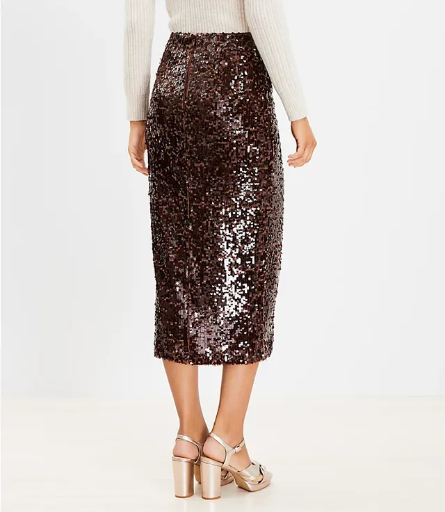 Sequin Fringe Shift Skirt