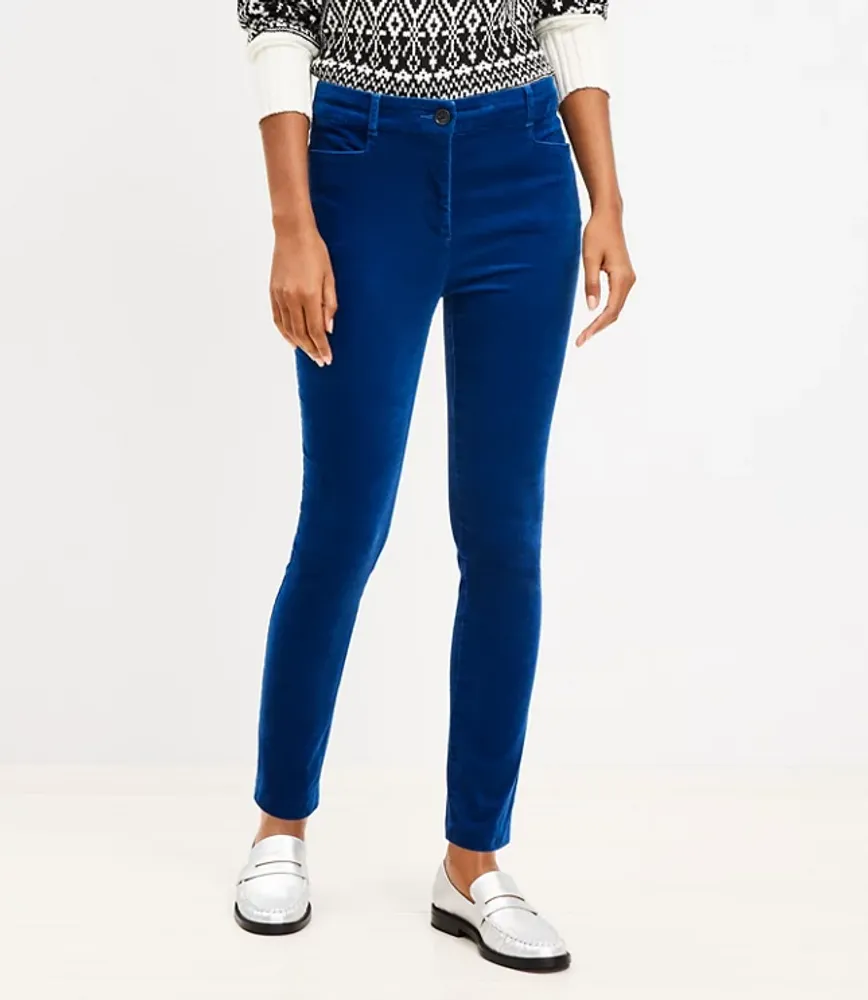 Petite Curvy Sutton Skinny Pants in Velvet