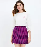 Love Hearts Textured Balloon Sleeve Top